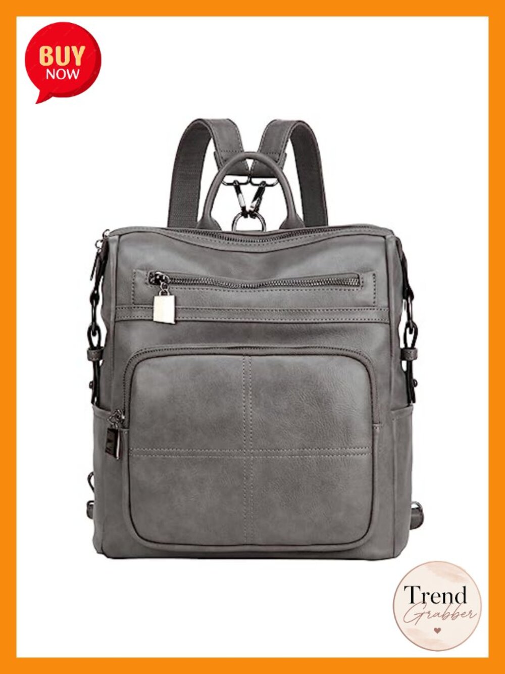 Convertible Vegan Leather Backpack Purse for Women - Fashion Satchel Handbag,